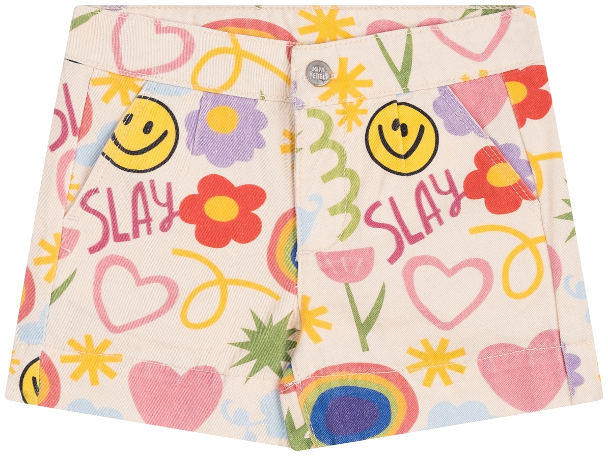 Someone Girl Shorts Smiley ecru