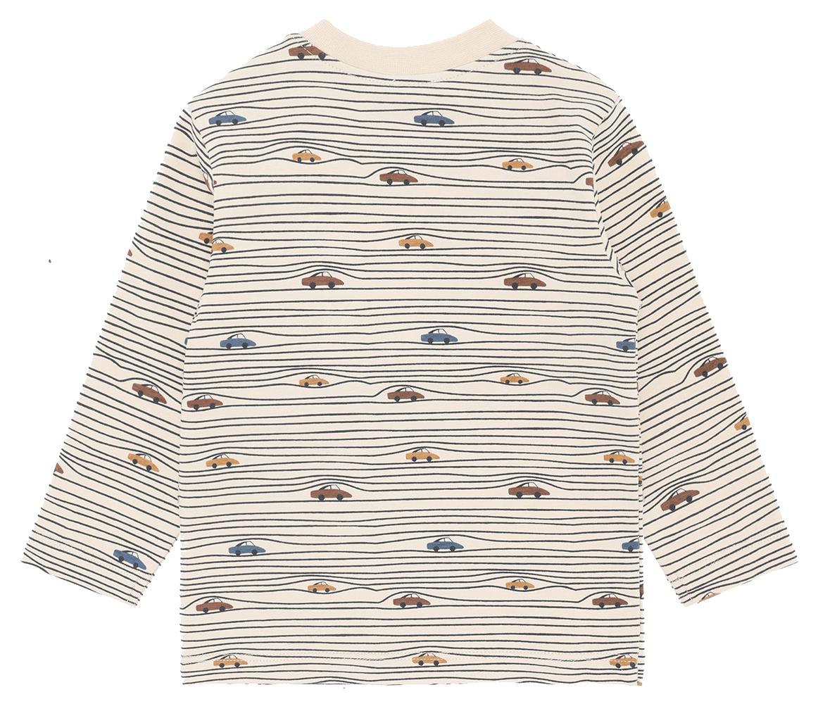 Hust & Claire Langarmshirt Stripe Cars French Oak
