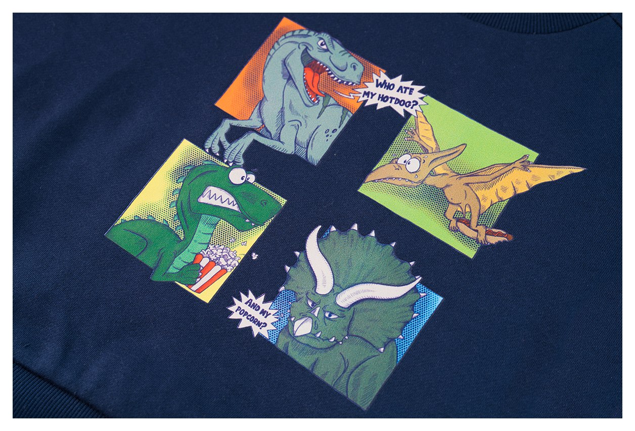 Someone Boy Sweatshirt Dino Comic navy