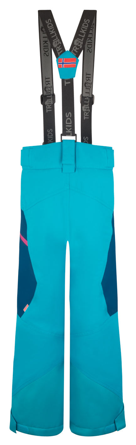 Trollkids Kongsberg Ski Pant Dark Turquoise/Bright Berry