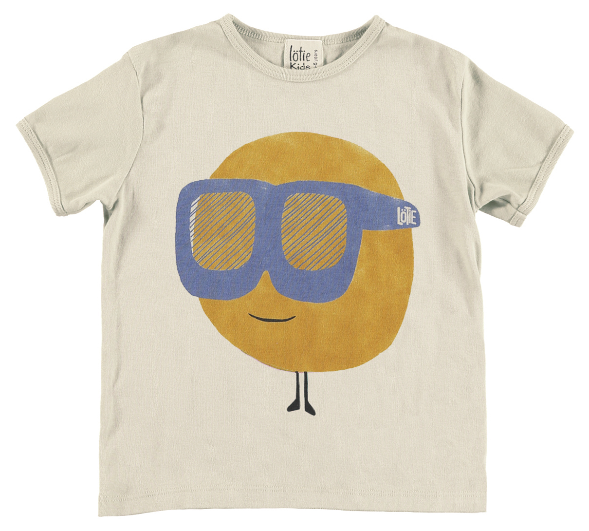 Lötiekids Retro Shirt Sun & Glasses Off White