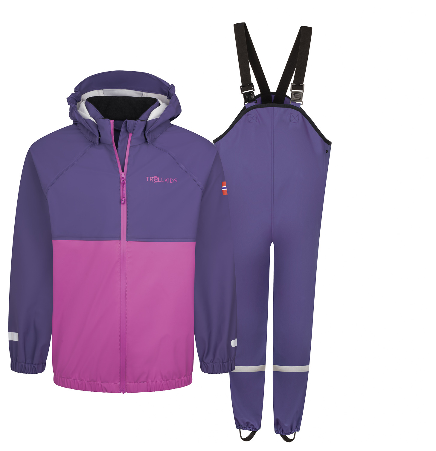 Trollkids Odda Regen Set XT mallow pink/violet blue