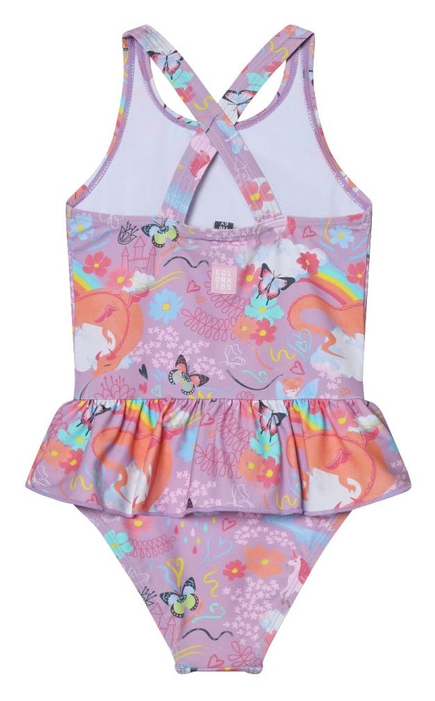 Color Kids Badeanzug AOP lavender