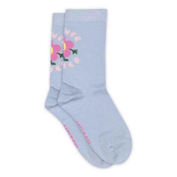 Melton Socken Flower Power blue