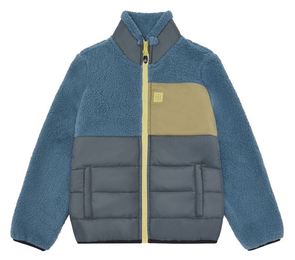 Color Kids Fleecejacke Quilt blue