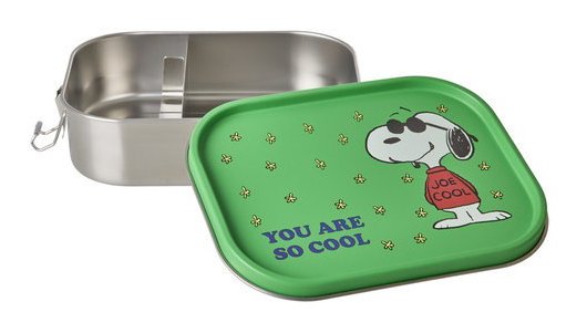 Rice Brotdose groß Edelstahl Snoopy Print grün