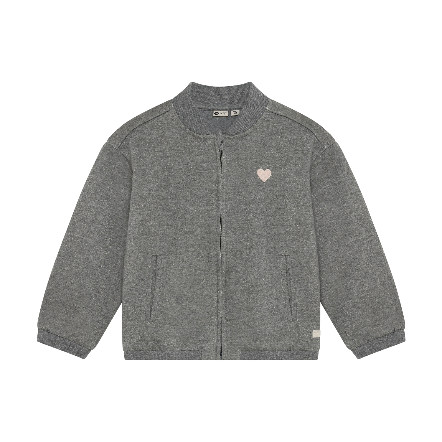 Daily Seven Girl Bomber Jacke Heart grey