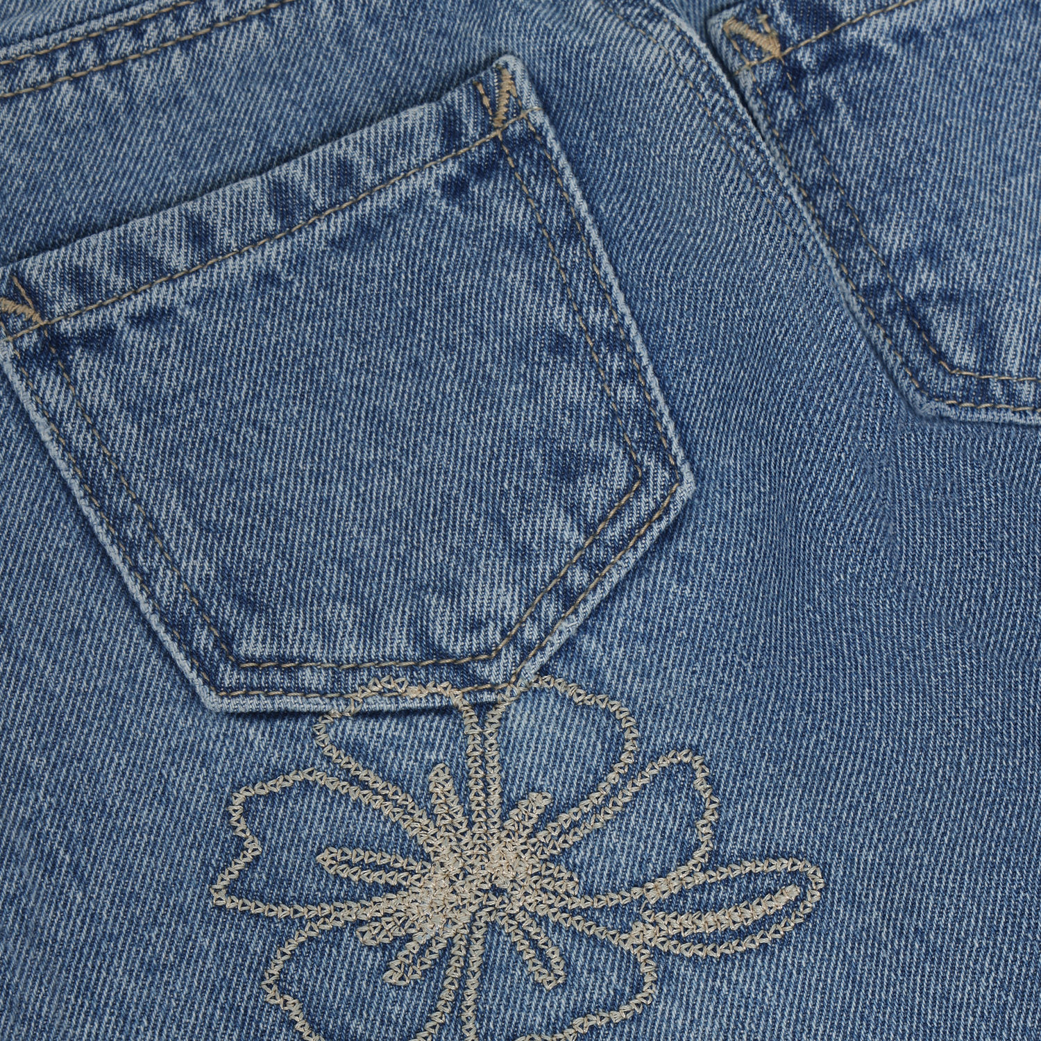 Daily Seven Girl Jeans Wide Fit blue denim