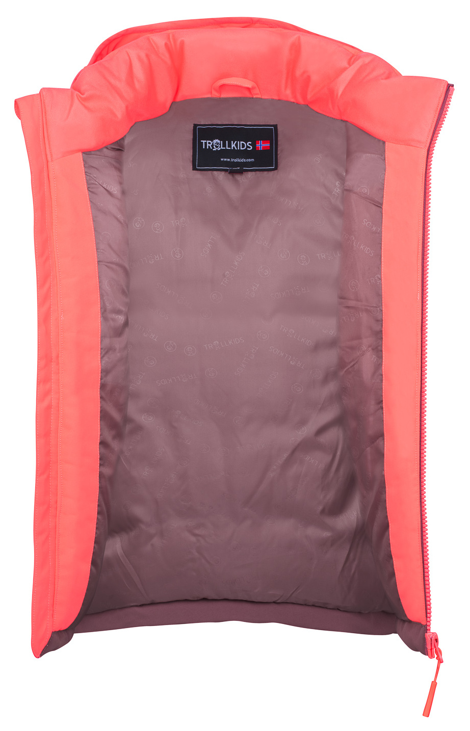 Trollkids Narvik Weste XT Pink Salmon/Frozen Berry